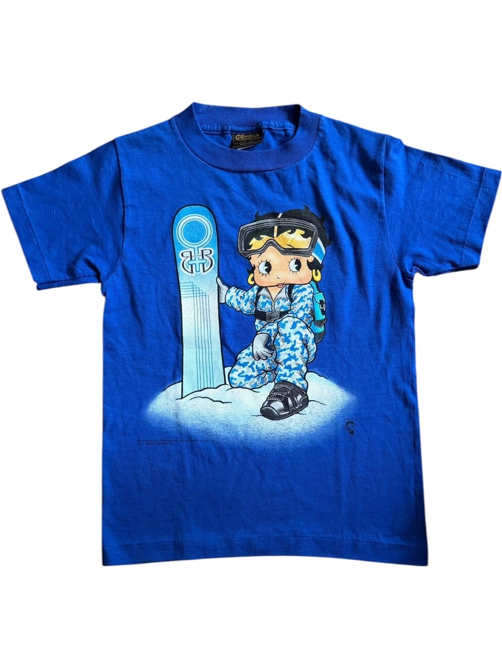 Betty Boop 1998 Snowboarding Girls Rule Kids T-shirt